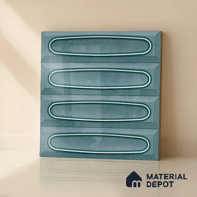 Faux Subway  Tile TL 07238 B Bali 1004 1 ft x 1 ft Ceramic Glossy Finish - 9 mm  | 2 mm Spacer is Mandatory | Please Expect a Slight Variation of Pattern (Sample)